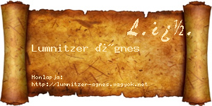 Lumnitzer Ágnes névjegykártya